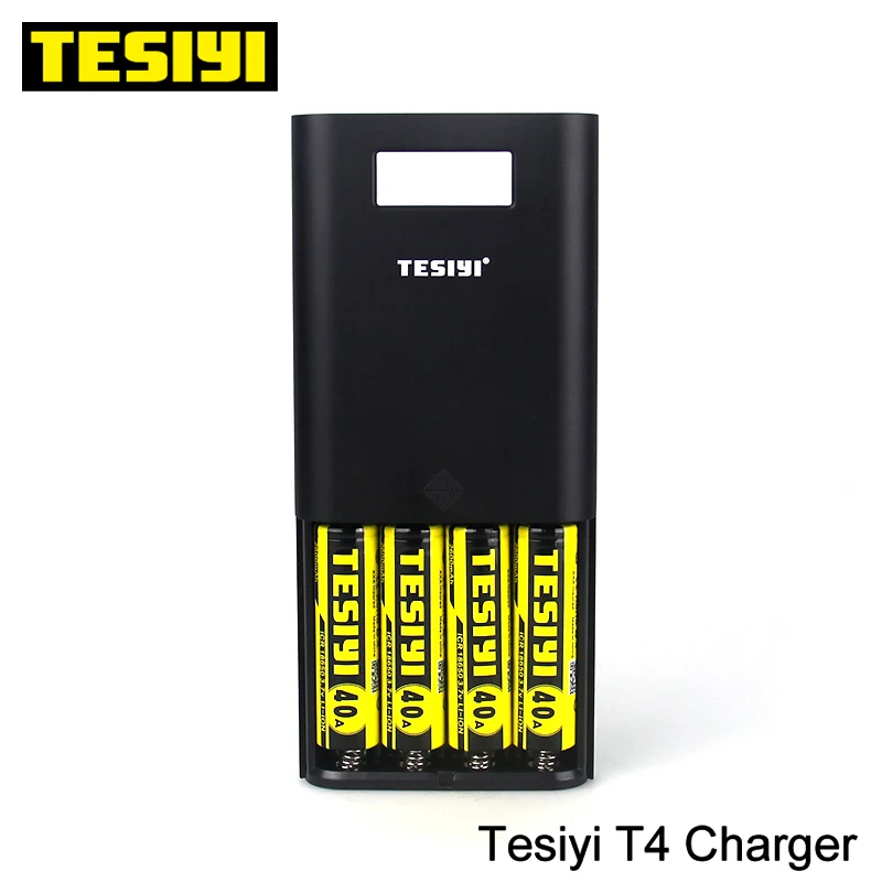 100% оригинальное TESIYI T4 18650 зарядное устройство Power Bank Tesiyi умное Цифровое