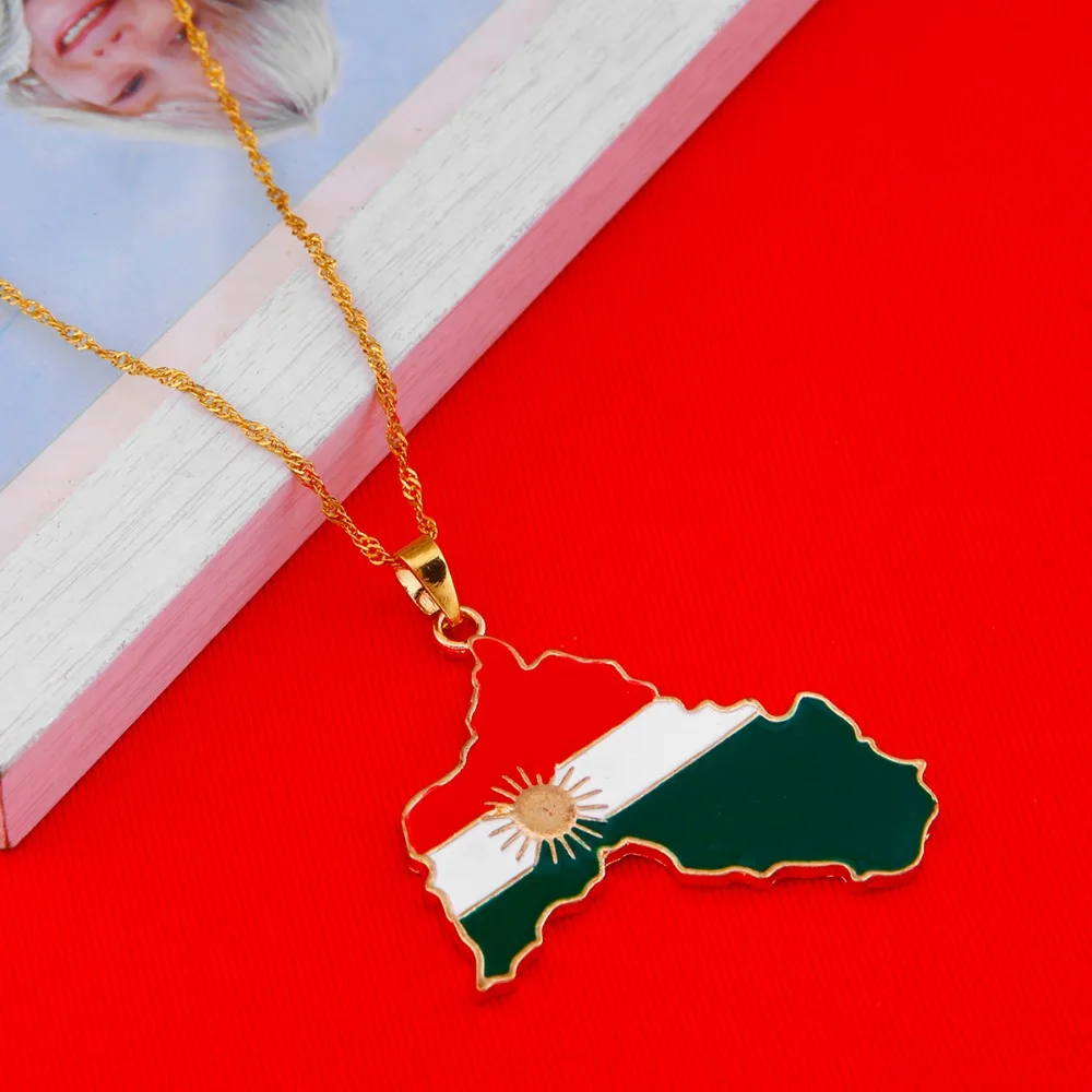 Большие ювелирные украшения Kurdistan с золотым флагом|enamel pendant|pendant enamellarge jewelry pendants |