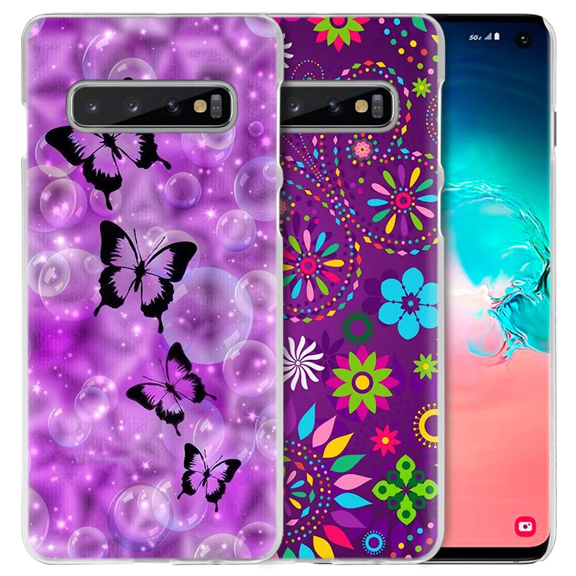 Бабочка цветок чехол с мандалой для samsung Galaxy S10 5G S10e S9 S8 M30 M20 M10 J4 J6 плюс J8 Note 8 9 прозрачный чехол для телефона из прочного поликарбоната C