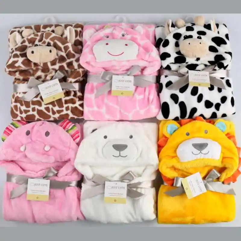 2017 Новая мода мультфильм животных Стиль с капюшоном Для ванной халат фланель