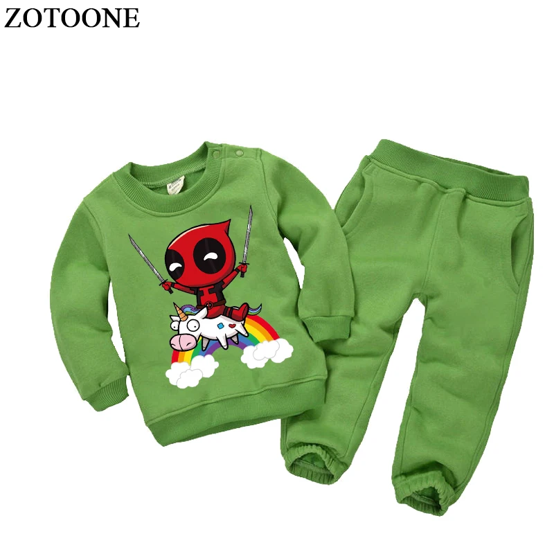 ZOTOONE Железный мультфильм единорог Радуга патчи для детской одежды теплопередача