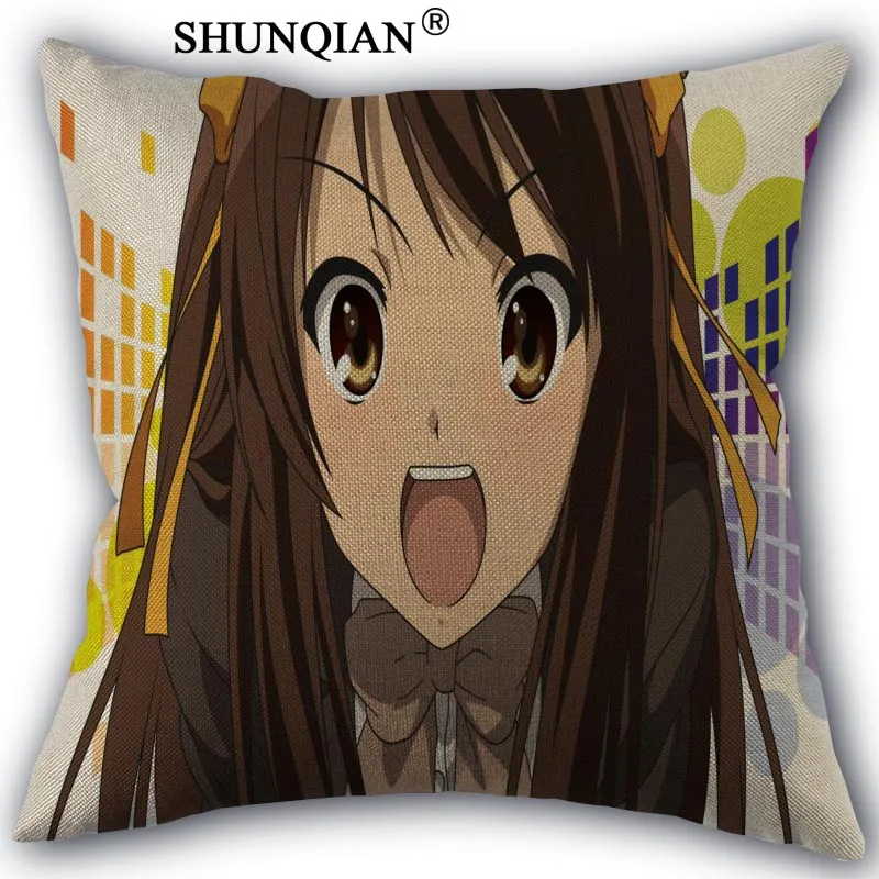 Новое прибытие Меланхолия из Haruhi Suzumiya Пользовательские Хлопковые Наволочки на