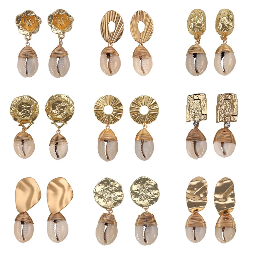 MLING 2019 новый летний океан шикарные серьги в форме капель Морская ракушка с