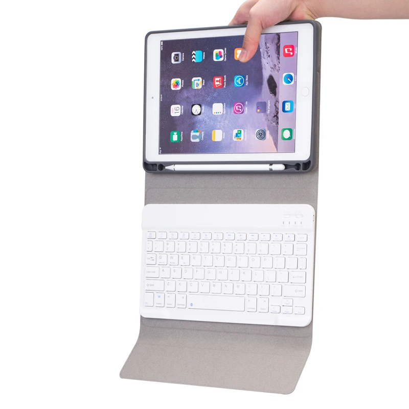 Портативная клавиатура Bluetooth с тонким чехлом из ПУ + ТПУ для iPad Air 2 Pro 9 7 новинка 2017