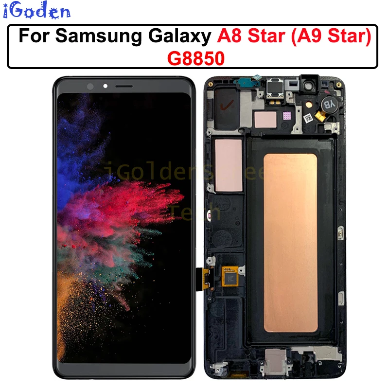 ЖК-дисплей Super AMOLED для Samsung Galaxy A8 Star с рамкой и дигитайзером в сборе SAMSUNG G8850 |