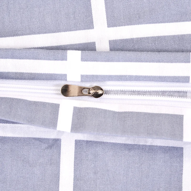 

1Pc Home Duvet Cover 100% Cotton Plaid Printed Soft 220cm*240cm For Full/ Queen Size