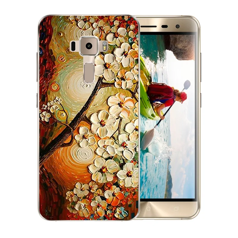 Soft Silicone Case For Asus ZenFone 3 ZE520KL Van Gogh Pattern Cover for KL / ZE 520 Phone Coque Zenfone |