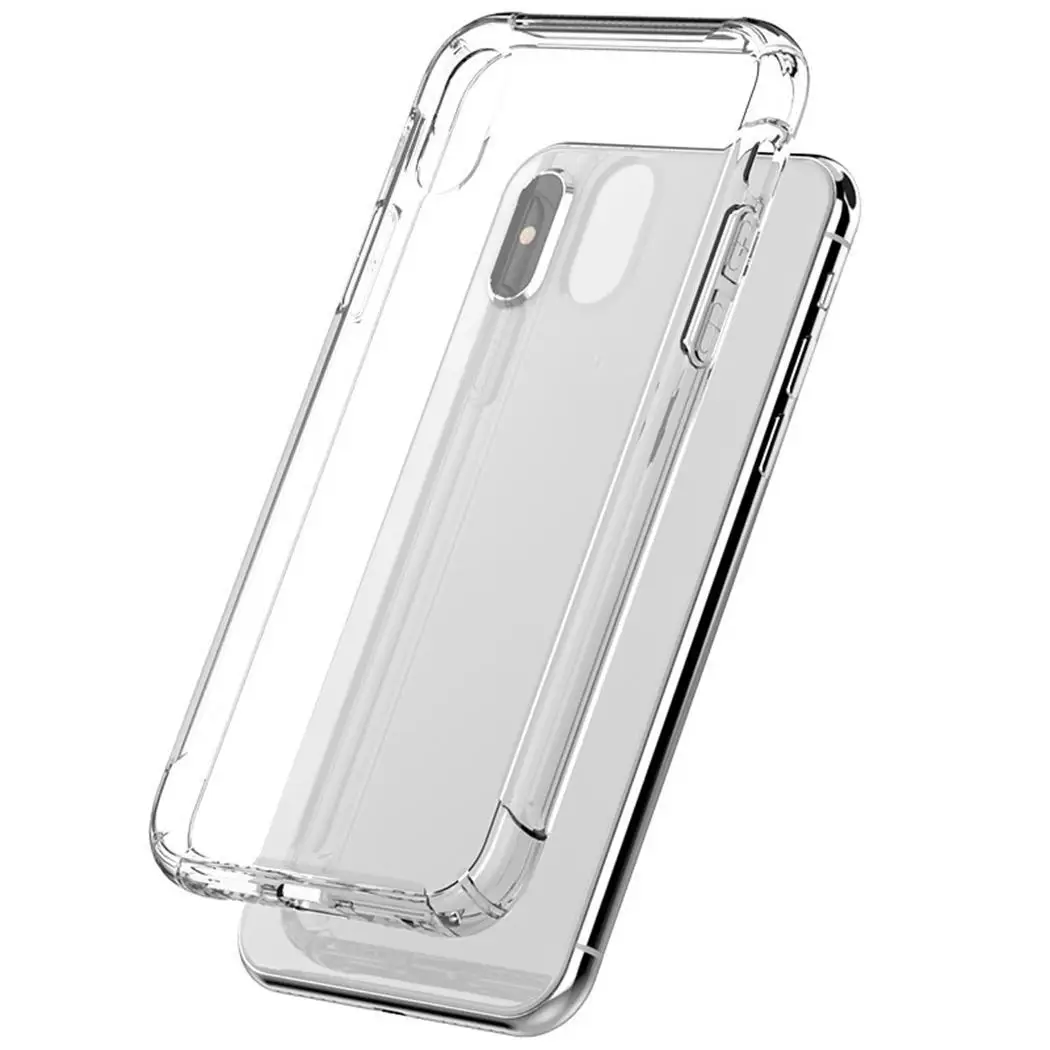 Прозрачный чехол для телефона iPhone X 7 8 Plus XS Max XR прозрачный Ударопрочный Мягкий