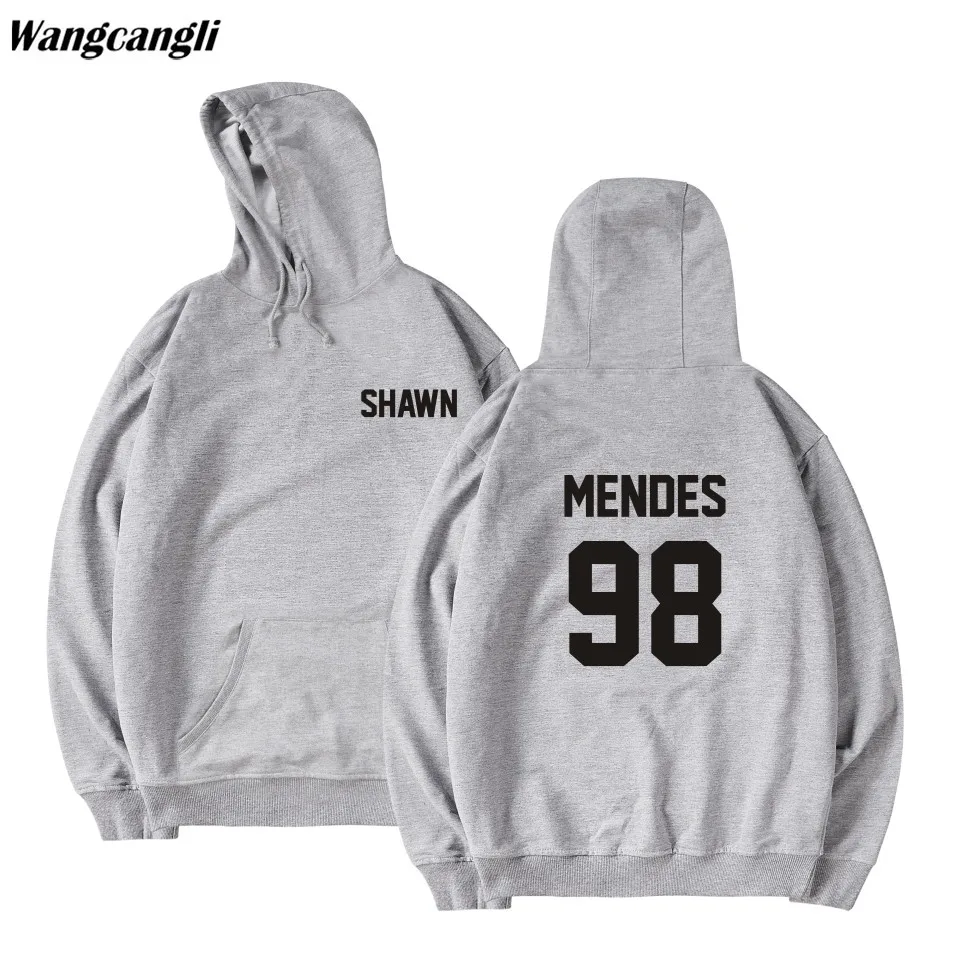 Толстовка в стиле Харадзюку С Капюшоном толстовка с надписью Shawn Mendes 98 куртка