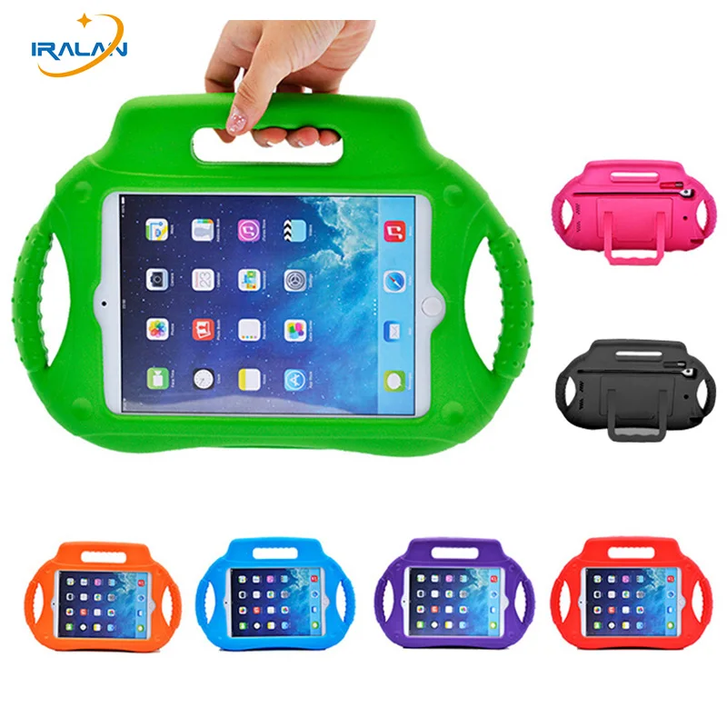 Детский чехол с милой 3d ручкой и подставкой противоударный из вспененного