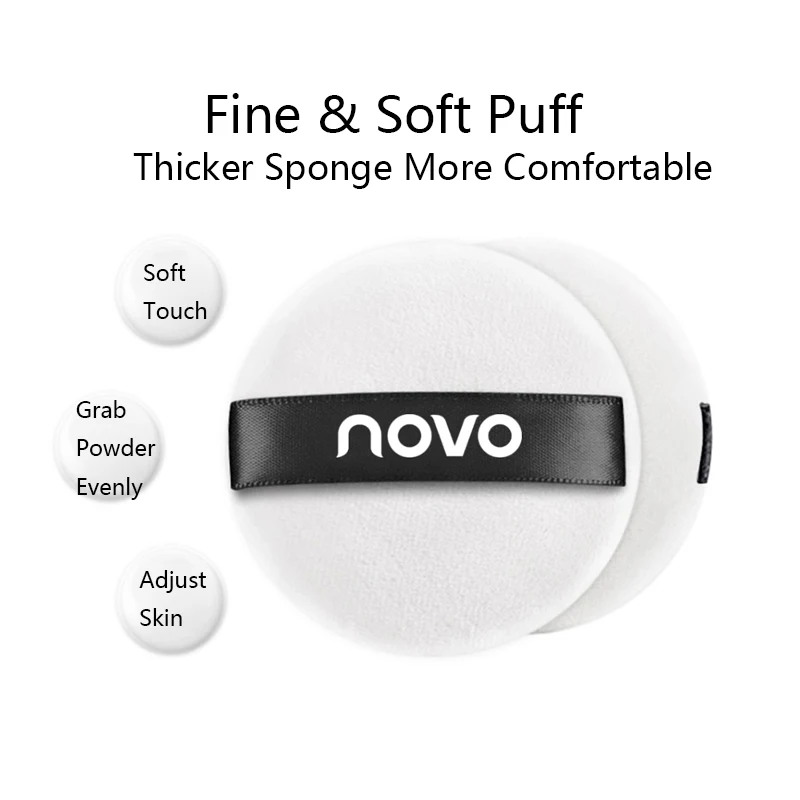 NOVO 4 Colors Transparent Lightweight Loose Powder Kit Modified Pores Smooth Fix Setting Makeup Oil Free Face Finish |