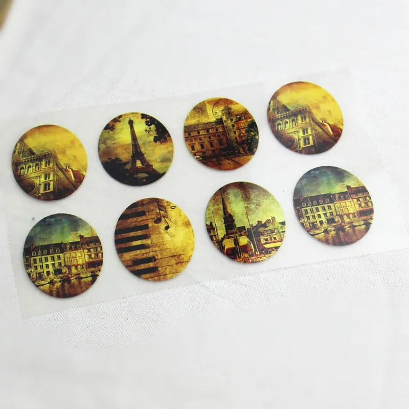 8 шт. винтажные офсетные нашивки с изображением Эйфелевой башни термоклейкие для