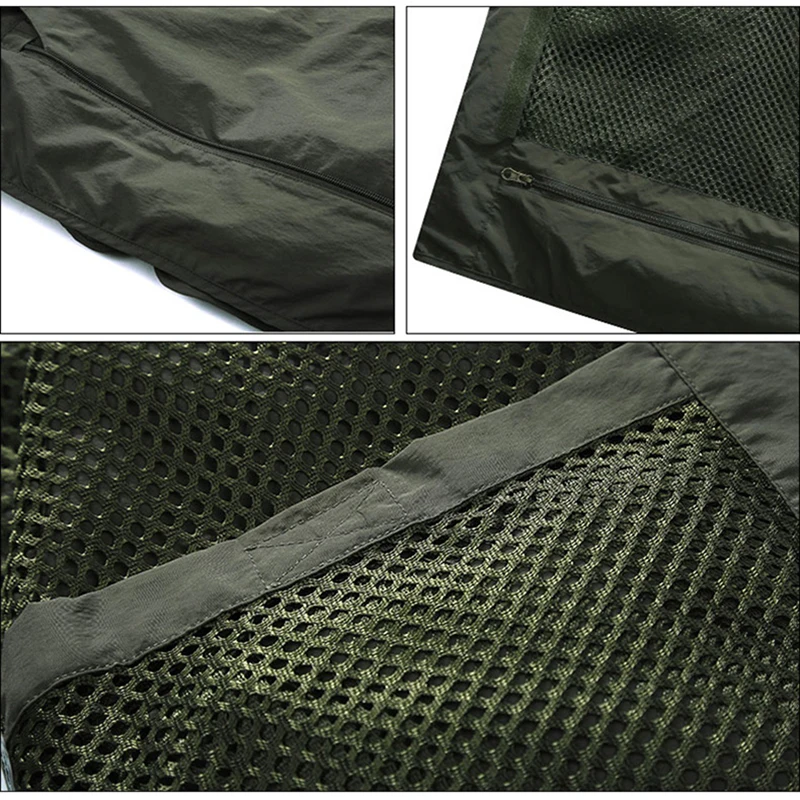 Дышащий жилет для мужчин летняя куртка без рукавов мужской Мульти карманы