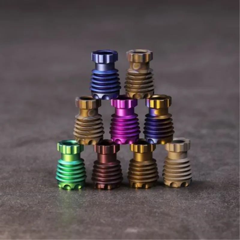 F Titanium Alloy Knife Beads Pendant Umbrella Rope Outdoors Knife Beads Pendant EDC Multi Tools EDC Paracord Beads mini exquisite portable multi knife ring outdoors fold originality gift pocket recommend blades craft cutting titanium alloy