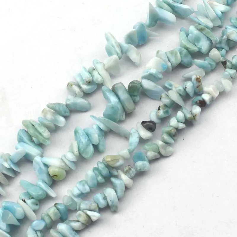 

chip shape larimar beads natural stone beads DIY loose beads for jewelry making strand 15" wholesale !