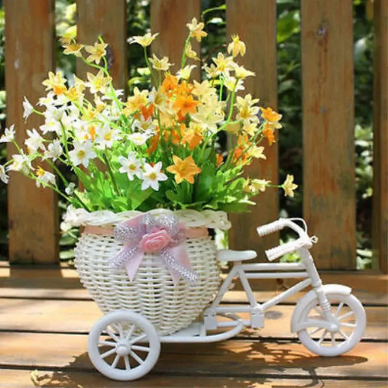 Новый пластиковый трехколесный велосипед дизайнерская корзина для цветов