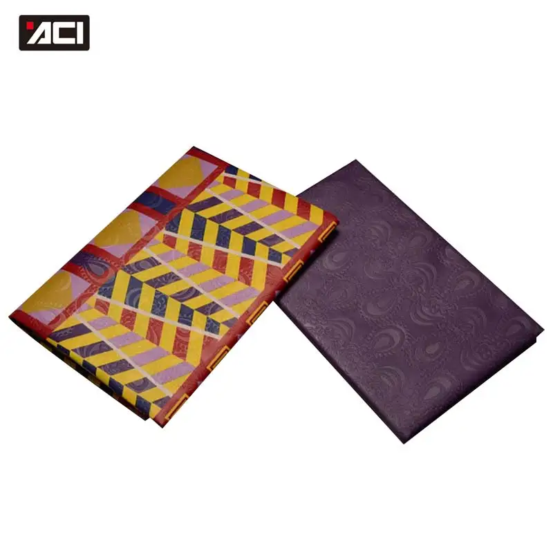 19060005 ACI Ghana Kente Ткань 2 ярдов микс простая крашеная африканская ткань Анкара 2 ярдов тиснение узор настоящий воск блок принты ткань - Color: 19060005
