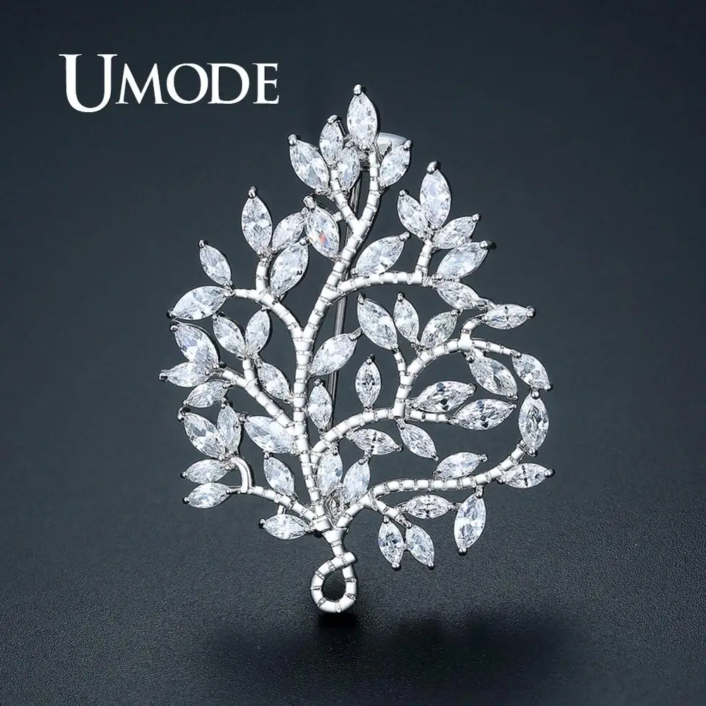Модные рождественские аксессуары UMODE для женщин модные булавки с листьями и
