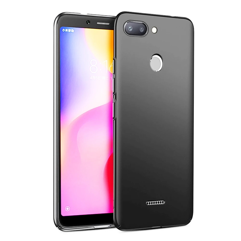 Smooth Phone Case For Xiaomi Redmi 6 6A Note 5 Full Cover Shockproof Hard PC Pro Matte Slim |