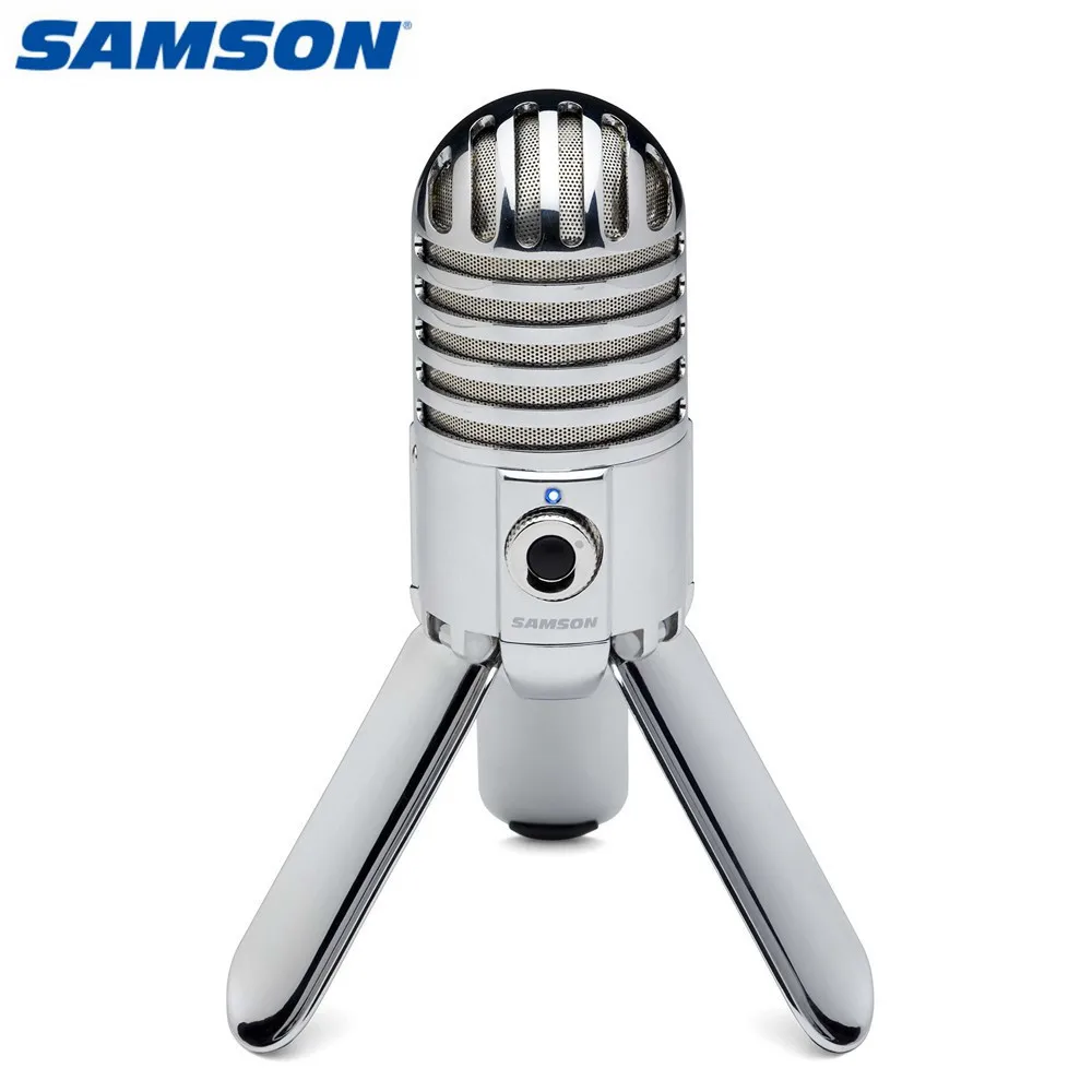Samson Meteor USB Студийный конденсаторный микрофон с выходом для наушников для записи видео и VOIP игр