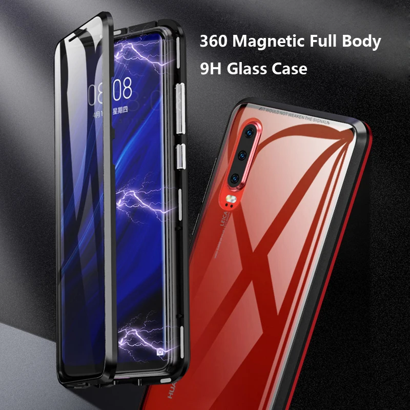 360 всего тела защитный Magntic Металлические Бампера чехол для huawei P30 Pro Чехол