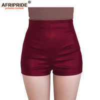 2018 summer casual shorts for women afripride tailor made back zipper tight women synthetic leather shorts for club a1821003