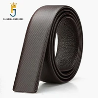 fajarina fashion good quality cow skin genuine leather belt men paid cowhide smooth style 3 3cm belts without buckle lubt12