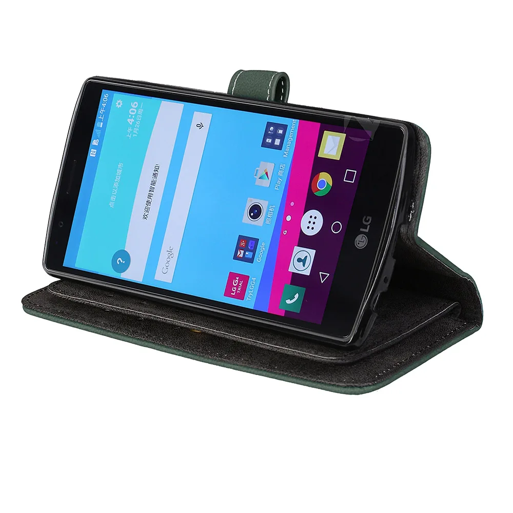 Для Coque lg g 4 G4 кожаный бумажник флип чехол матовый щит полный для H815 H818 кремний