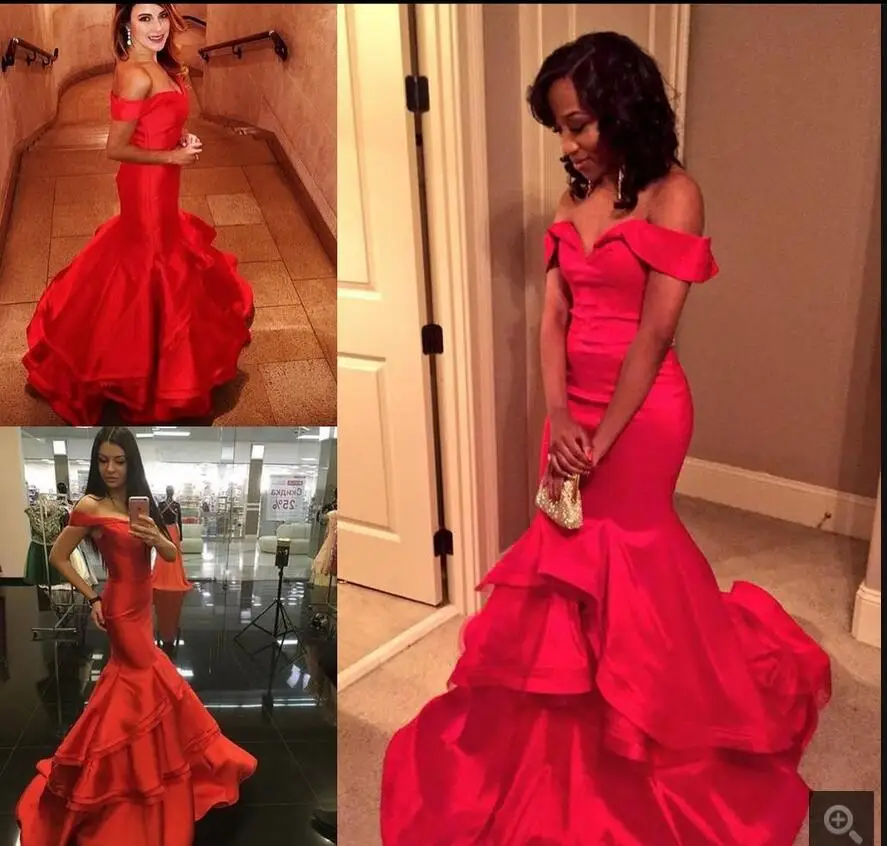 Скромный арабский Королевский синий/красный Русалка 2017 платья для выпускного