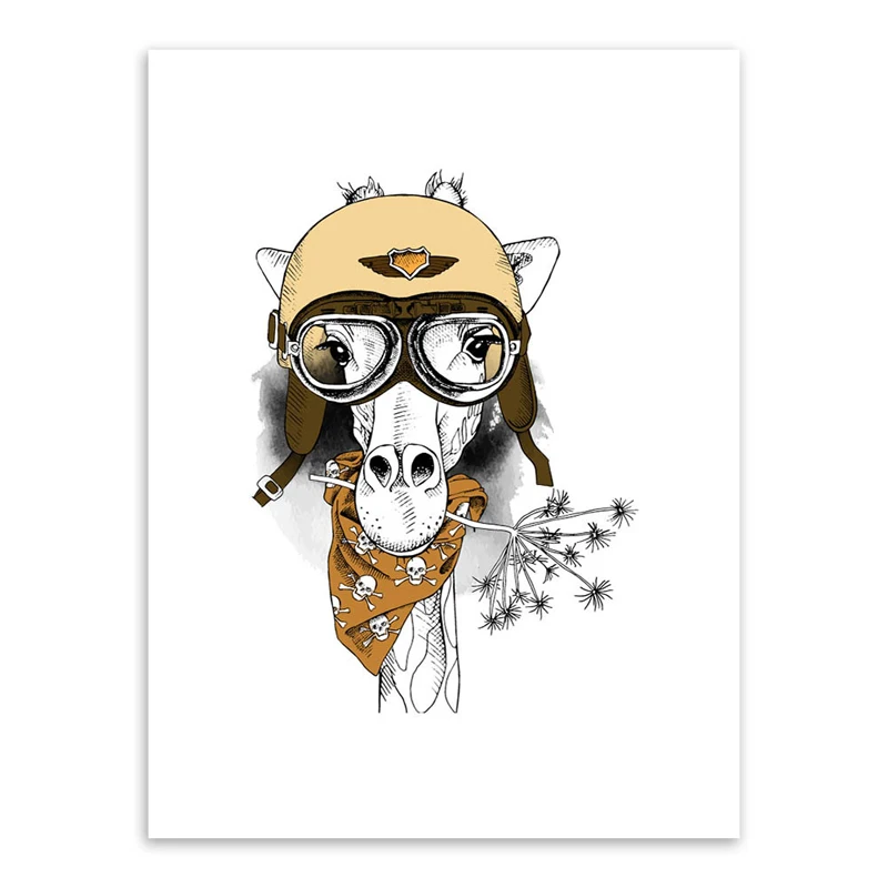 Artdom без рамки животное собака кошка мотоциклы холст живопись плакат печать