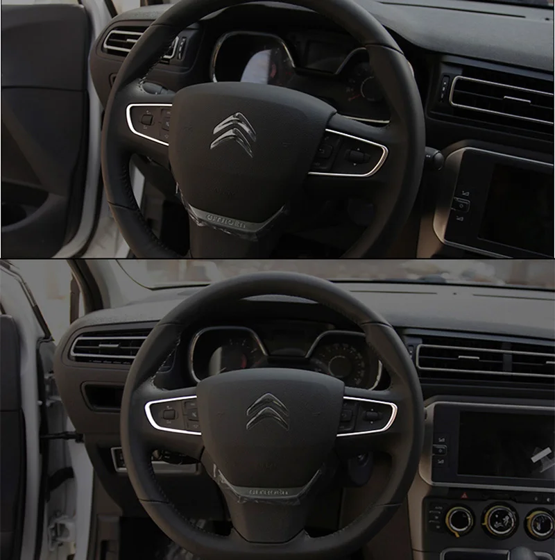 Обшивка рулевого колеса 2 шт. подходит для Peugeot 508 2011 2016 408 2014 2020 хромированная