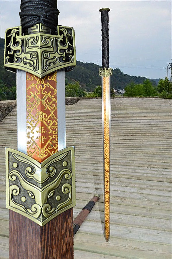 Ручной работы китайский кунг фу Han jian меч острый катана 1095 лезвие из