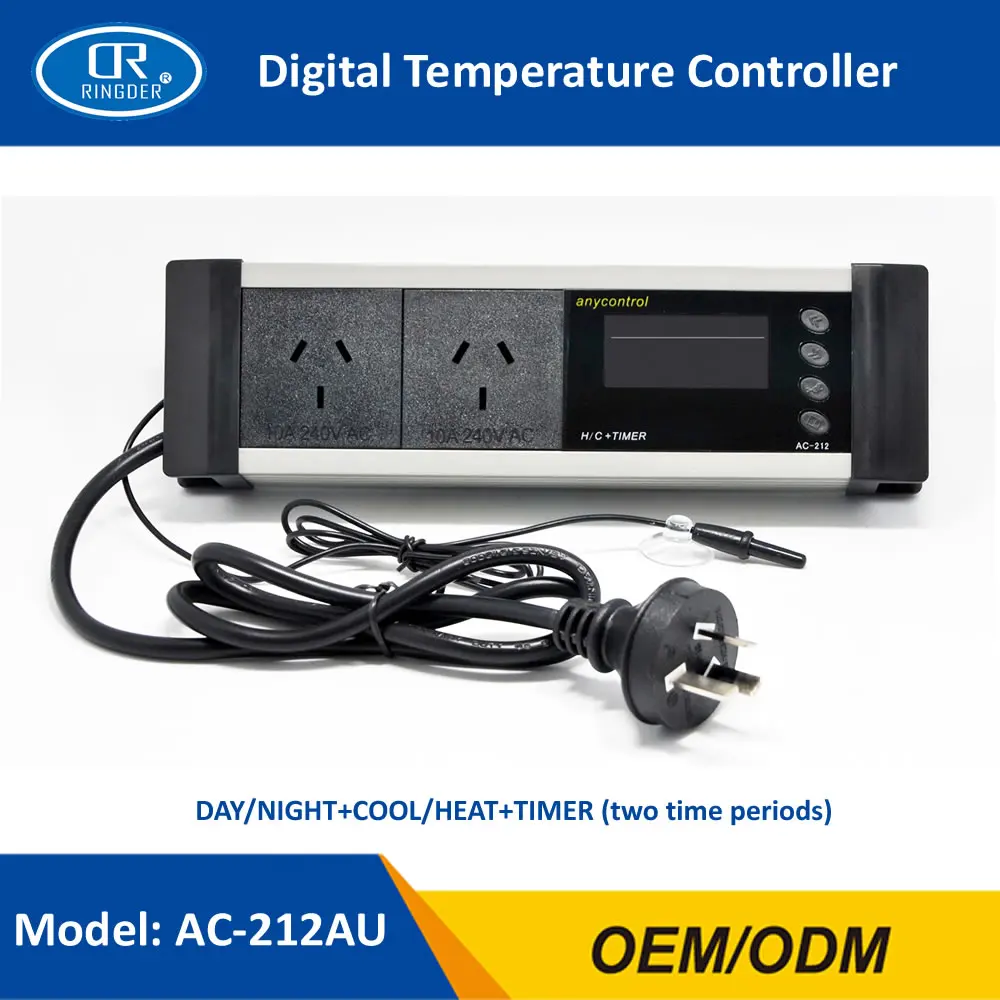 RINGDER цифровой термостат для рептилий с таймером регулятор температуры животных 0