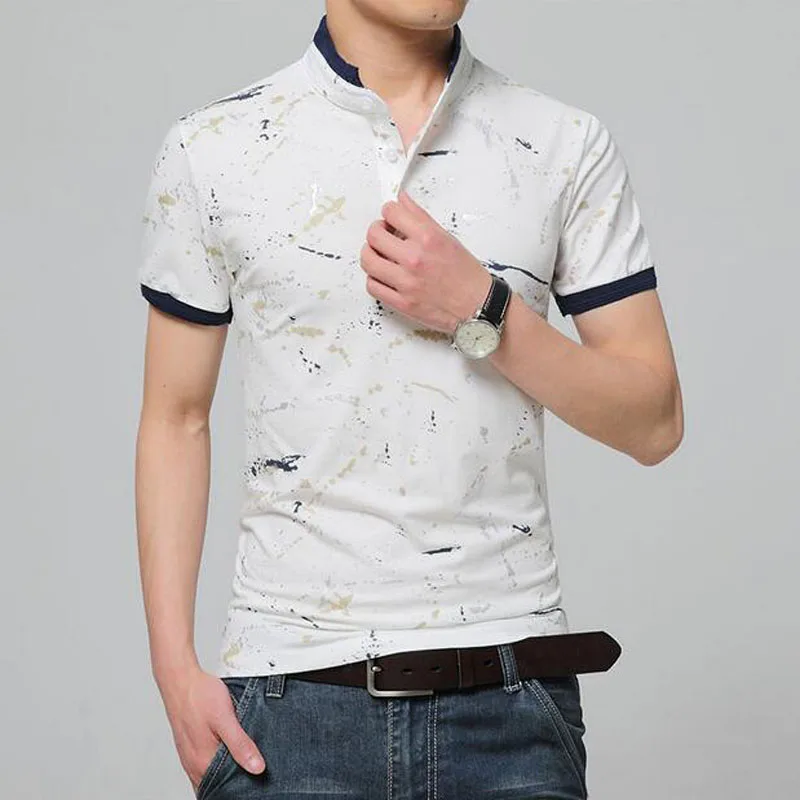 Бренд одежды рубашки поло сплошной свободного покроя Homme для мужчин футболку