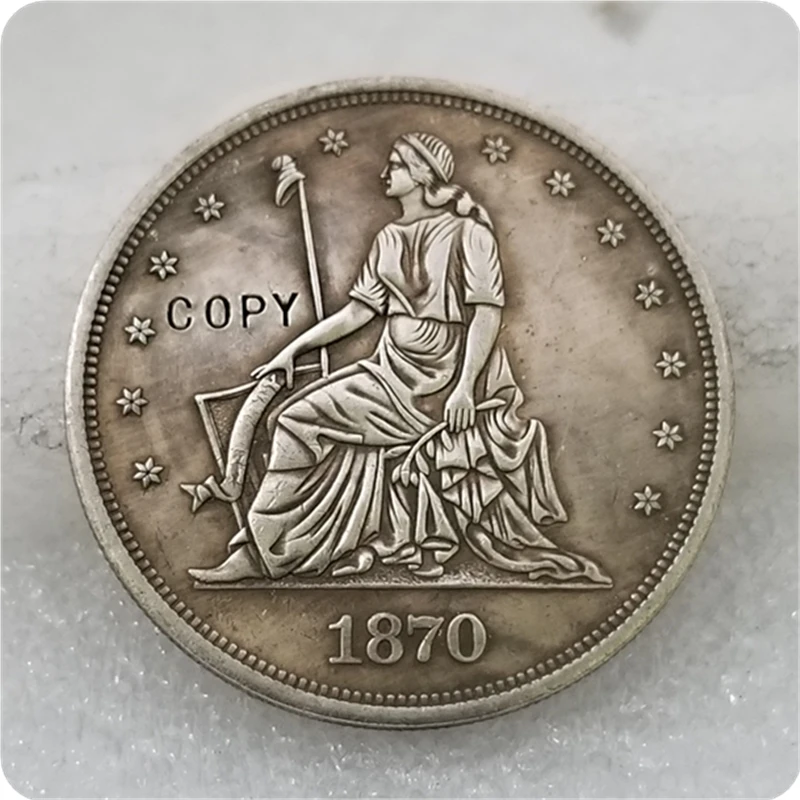 Копия копии 1870 $1 стандартный сидящий доллар шаблон КОПИЯ БЕСПЛАТНАЯ