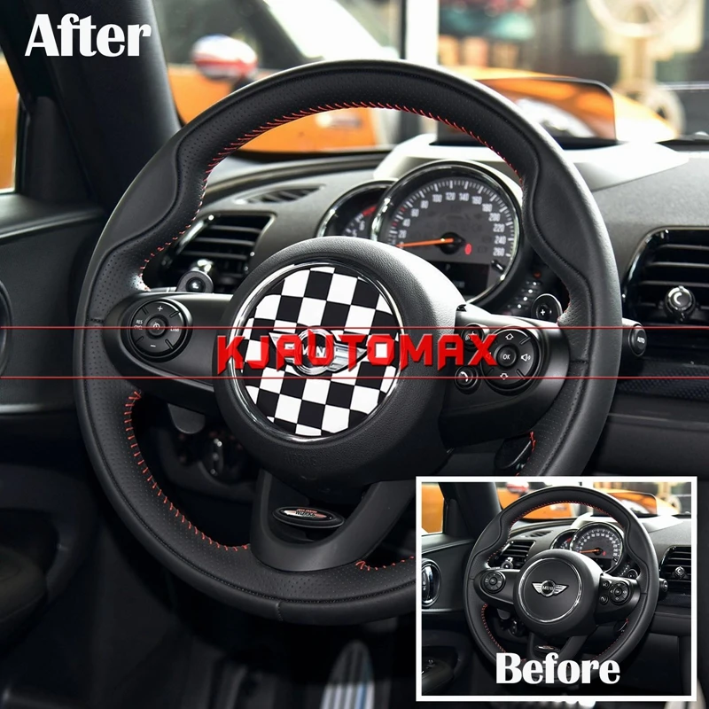 Автомобильный Стайлинг для Mini Cooper руль стикеры украшение-эмблема Clubman Countryman