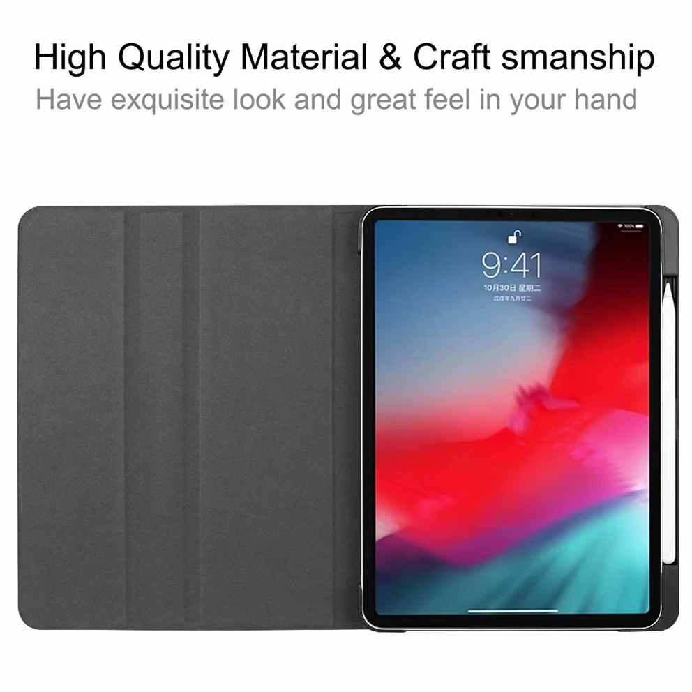 Чехол Funda для ipad pro 11 2018 подставка планшета с карандашом искусственная кожа +