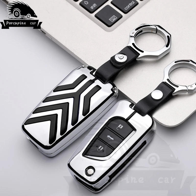 Новый чехол из цинкового сплава для автомобильного ключа Toyota Aygo CHR RAV4 Yaris Corolla Camry