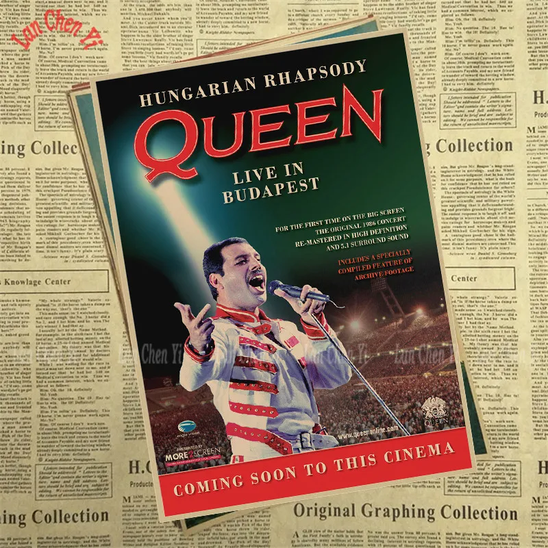 Светло-зеленый С группой Queen музыкальный крафт Бумага плакат Винтаж высокое качество печатным рисунком основной декоративная живопись - Цвет: Светло-зеленый