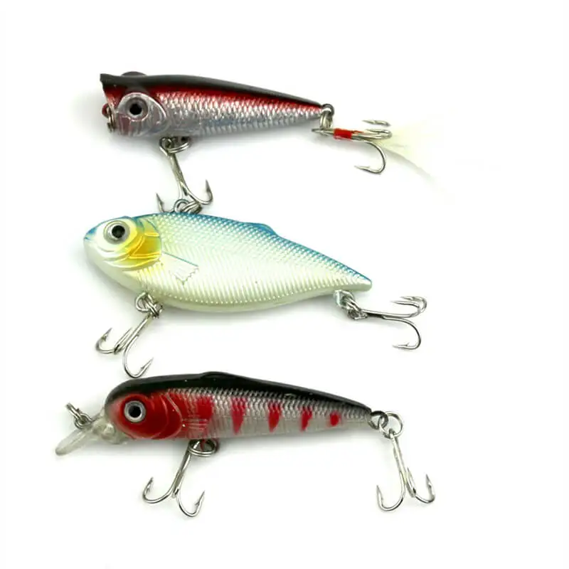 3 шт. Ассорти Minnow VIB рыболовные приманки новые Swimbait пластиковые искусственные
