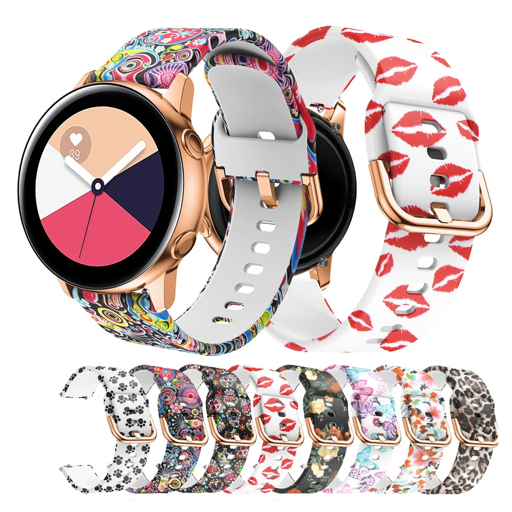 Силиконовые ремешки для Samsung Galaxy Watch активные 40 мм ремешок 20 браслет Active