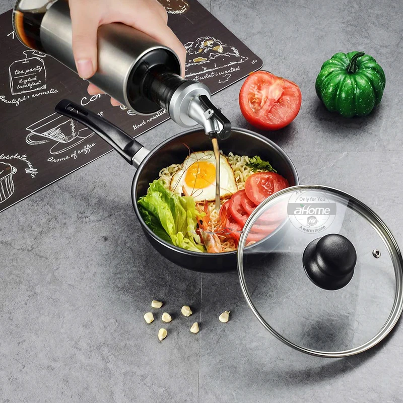 

Fypo 3pcs/Set Stainless Steel +Glass Leakproof Oil Bottle Household Soy Sauce Bottle Seasoning Bottle Oil Vinegar Pot