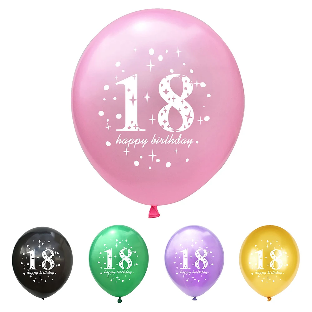 YORIWOO латексный шар 18 день рождения шары комплект золотистый и черный Happy плакат