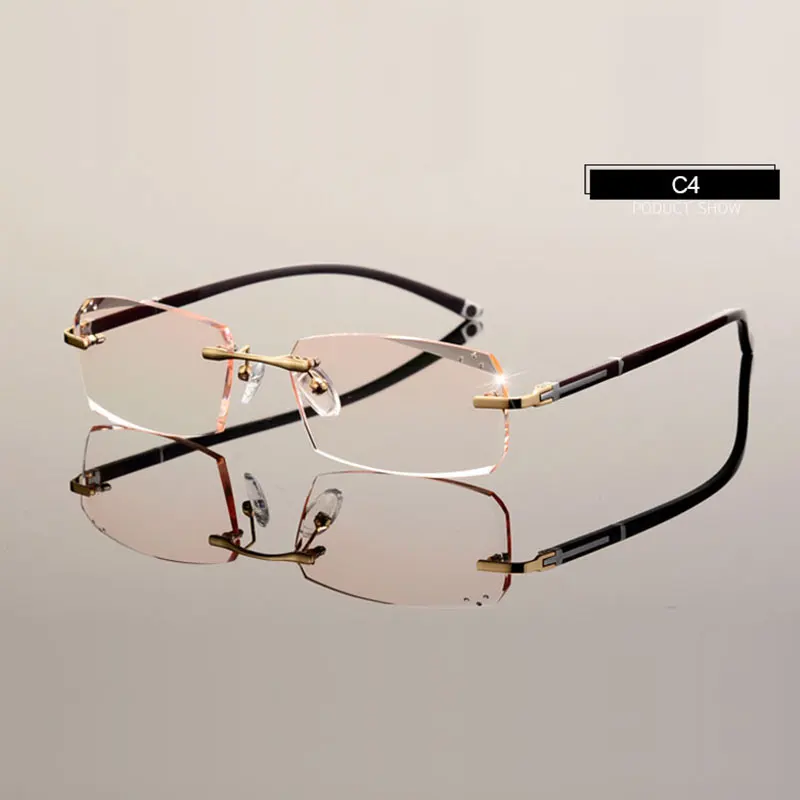 Модные очки A001 Алмазная оправа для очков без оправы мужчин|frames for men|glasses frames menglasses
