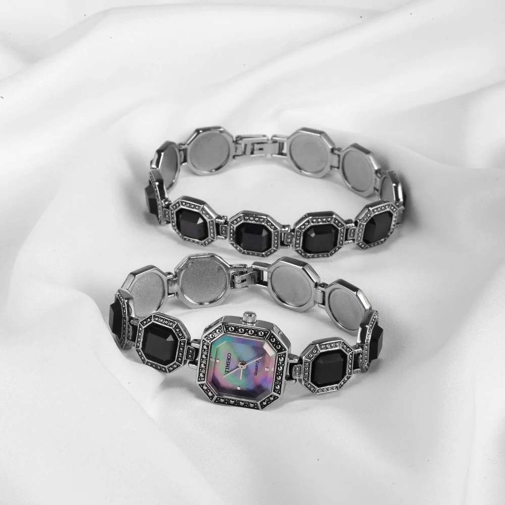 TIME100 Женские кварцевые часы ретро стиль циферблат раковины Часы Браслет