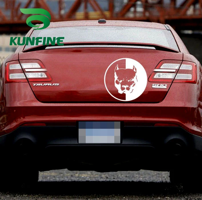 Стайлинг автомобиля KUNFINE стикер Pitbull super hero на машину с собакой Виниловая наклейка