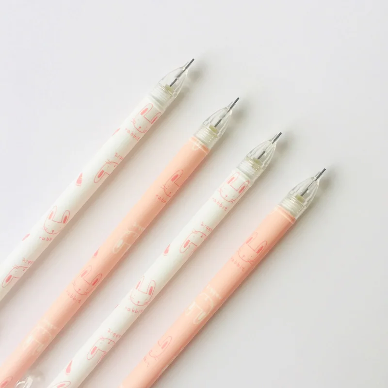 3X Kawaii Simple Rabbit& Carrot Mechanical Pencils School Office Supply Student Stationery