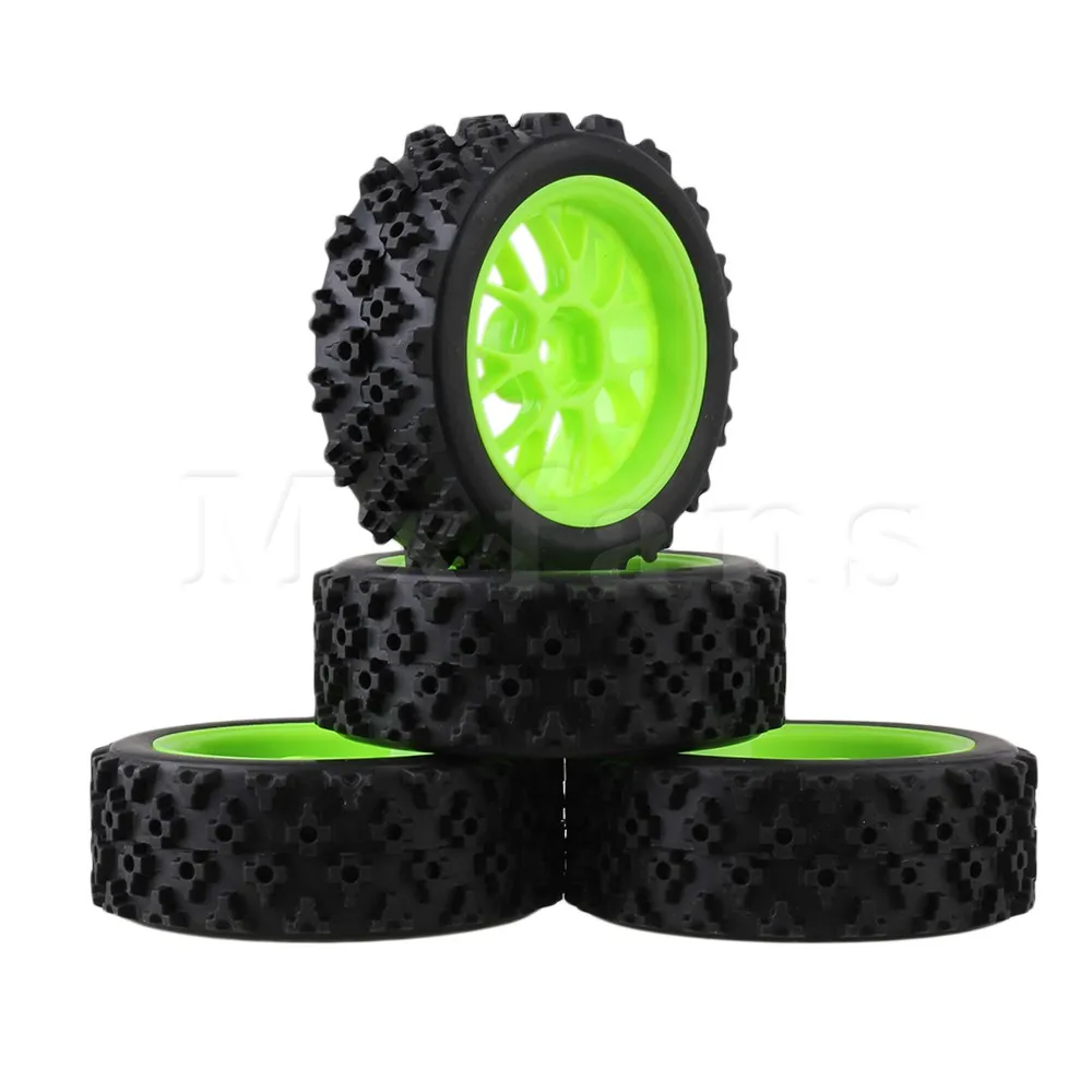 Mxfans 4 x RC 1:10 на дороге автомобиль зеленый пластиковый Y образный обод колеса +