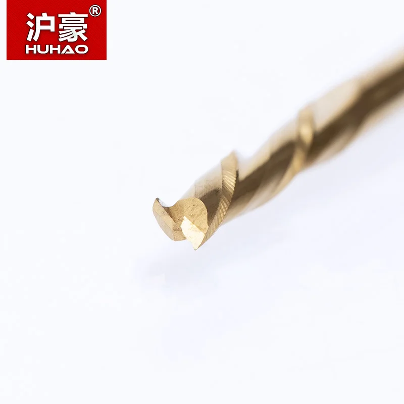 HUHAO 5pc/lot 3.175mm Titanium Coating 2 Flute Spiral router bit for wood CNC tool End Mill Tungsten Carbide PCB Milling Cutter|spiral bit|router
