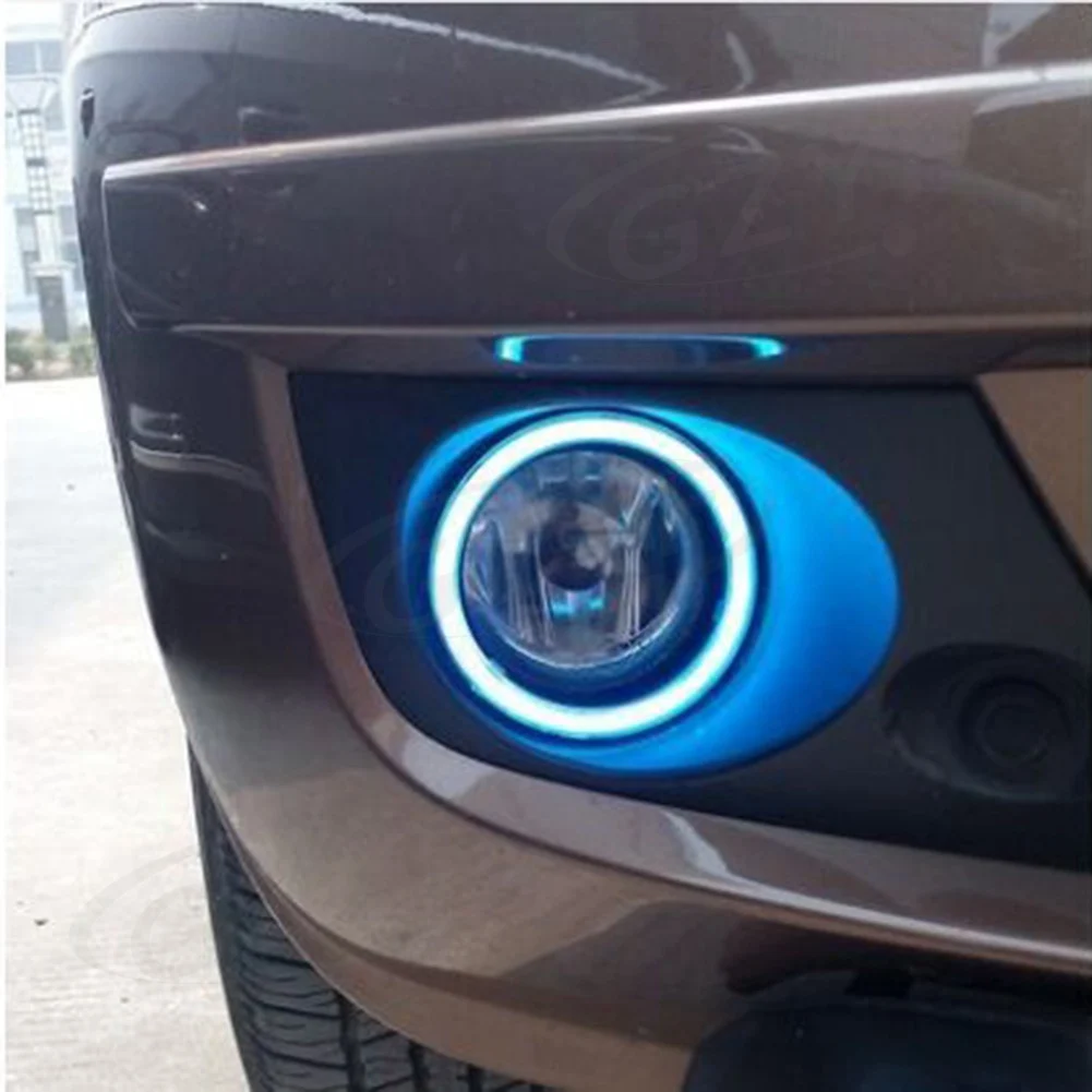 100mm 117-LEDs Angel Eyes Halo Ring Fog Driving Lights Daytime Running Lamps+Cover Pair COB Chips 6500K Super Bright 2PCS | Автомобили и